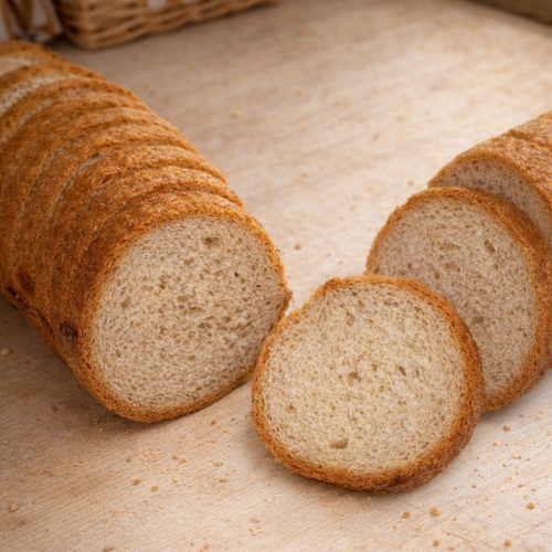 Toast farine complète rond